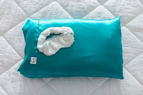 Breeze Frosted Tip Eye Mask With Mallard Satin Pillowcase